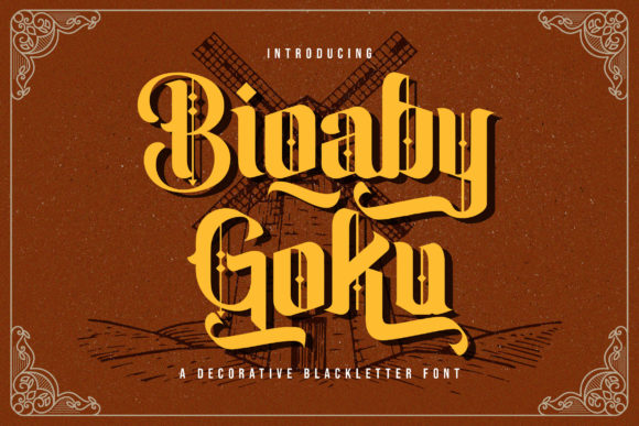 Biqaby Goku: A Bold Blackletter Typeface for Distinct Brand Identities