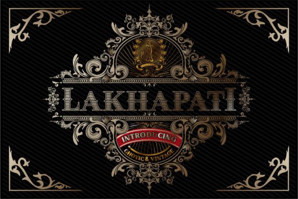 Lakhapati: The Bold Blackletter Font for Handmade Product Labels