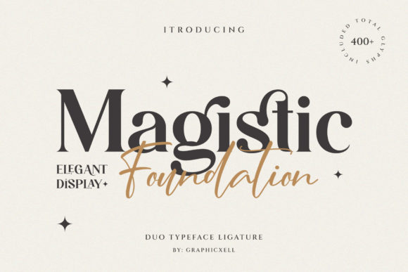 Magistic Foundation: A Bold Serif and Script Duo for Modern Branding