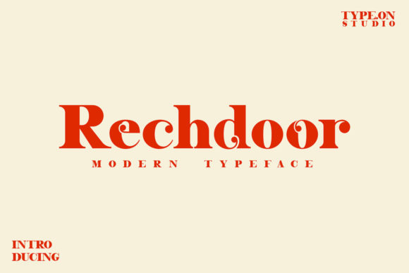 Rechdoor: The Bold Serif Font for Handmade Labels and Crafts