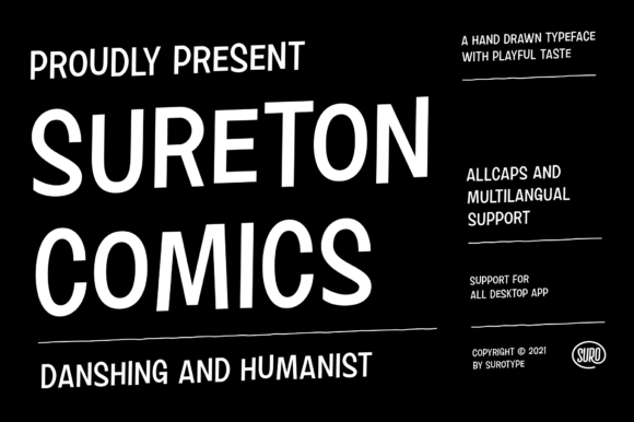 Sureton Comics: A Bold Sans Serif for Modern Editorial Design